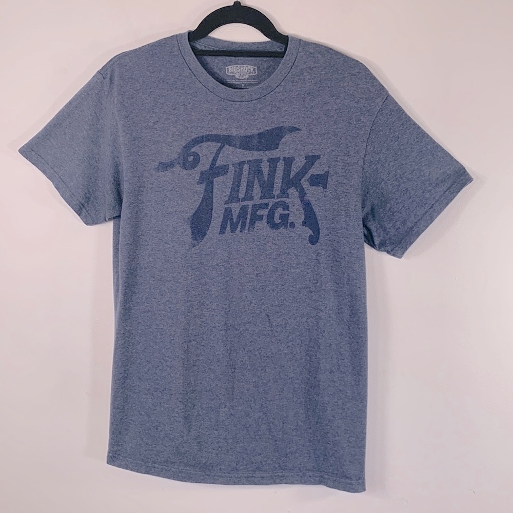 Bioshock Infinite Summer Fink MFG Graphics Mens Size M Gamer Blue T-Shirt
